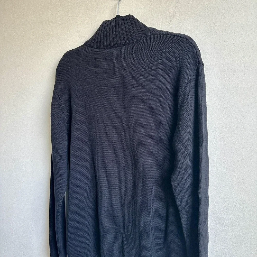 Rodd & Gunn Sweater Mens S Black (Ink) Quarter Zip Pullover 100% Cotton Logo NWT